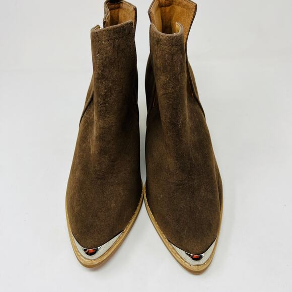 A Rider Girl Ankle Boot Shootie Bootie Metal Tipped Brown - 38 - Picture 6 of 8
